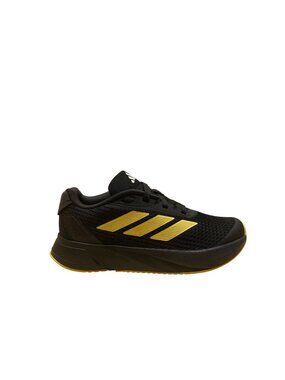 Adidas Kids Black Mesh & Yellow Stripes Lightmotion Duramo SL Sneakers Size 2